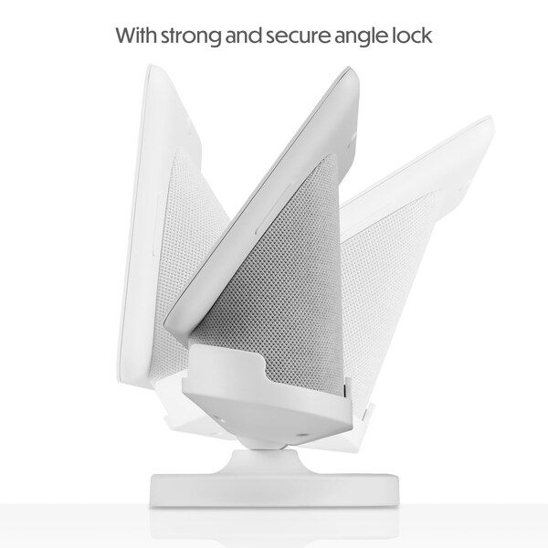 Wasserstein Adjustable Stand, for Google Nest Hub 2nd Gen, Made for Google, Chalk - NestHub2GenStandWhtUS