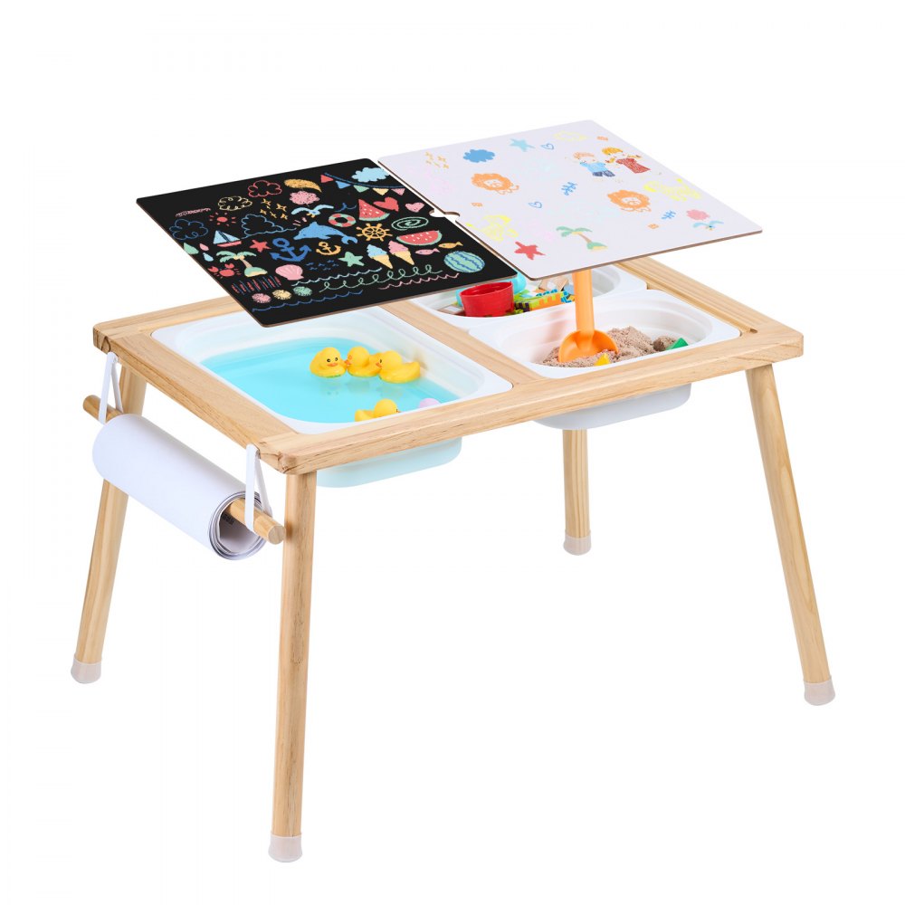 VEVOR Kids Sensory Table Sand Water Play Table with 1 Paper Roll 3 Storage Bins - GGZDJZBK2129VB7WFV0