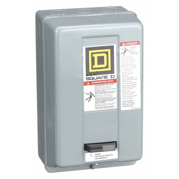 Arrancador magnético para motor sin inversión de giro, calificación NEMA 1, 120V AC, 3 polos, sin contactos auxiliares - 8536SCG3V02S.