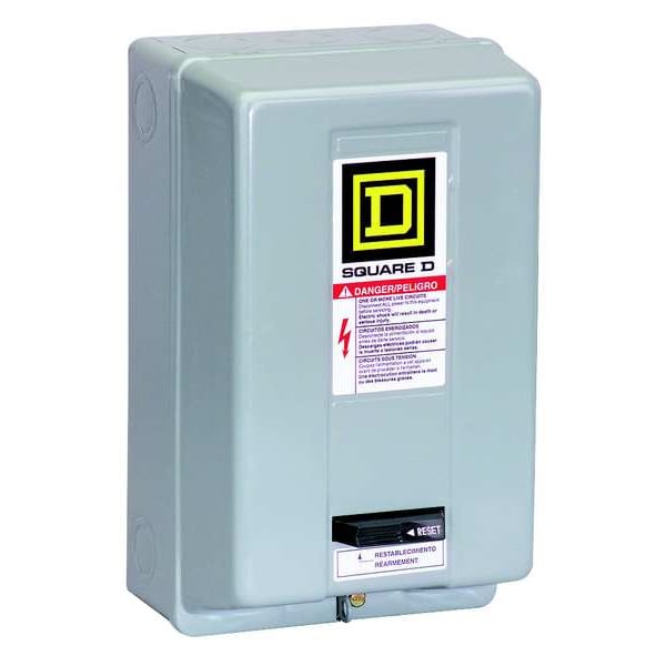 Arrancador magnético NEMA de Square D sin inversión, clasificación de 1 NEMA, 240V CA, 3 polos, 1NO - 8536SCG3V03H30