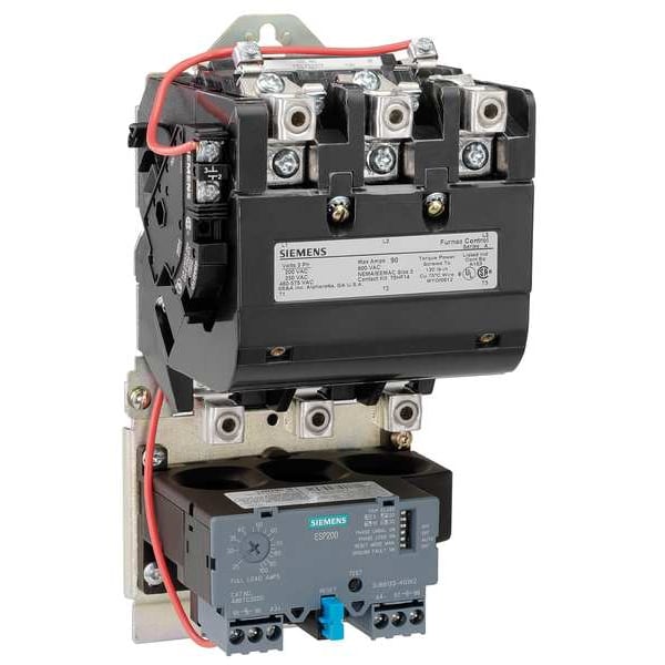 Arrancador magnético NEMA de Siemens sin inversión, sin caja de conexión, clasificación NEMA, 120V AC, 3 polos, 1NC - 14JUH32AF.