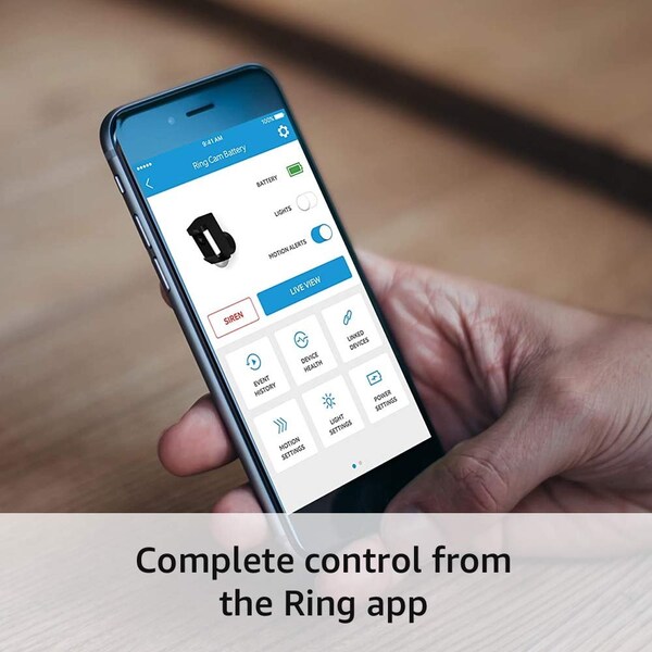 Ring Spotlight Cam Wirefree  Black Battery - RIN8SB1S7-BENO