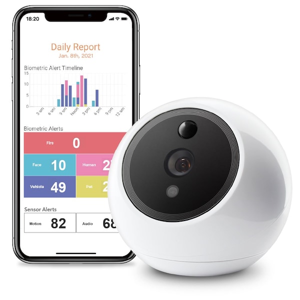 Amaryllo Apollo Pet Biometric Auto Tracking Indoor Wi-Fi Security Camera - ACR1501R16WHC1