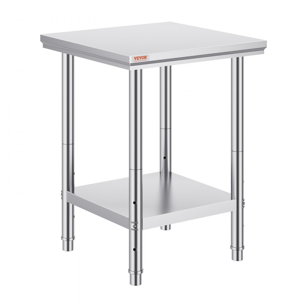 Stainless Steel Commercial Kitchen Work Food Prep Table 24"x 24" - 60X60X80CFGZTTZT1V0