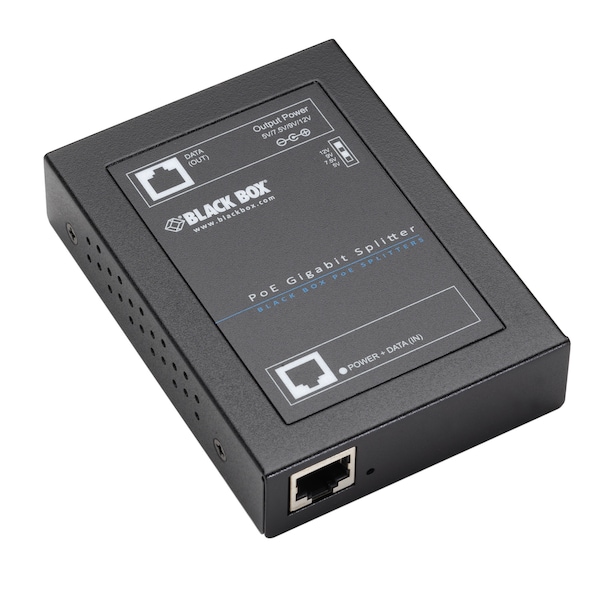 Black Box Gigabit Poe+ Splitter 802.3At 5/7.5/9/12 - LPS2001