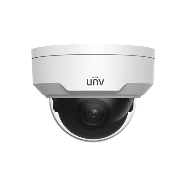 Uniview 4MP Three Axis Dome Network Camera 2.8mm Fixed Lens, 30m IR, PoE, H.265 - IPC324SR3-DSF28KM-G