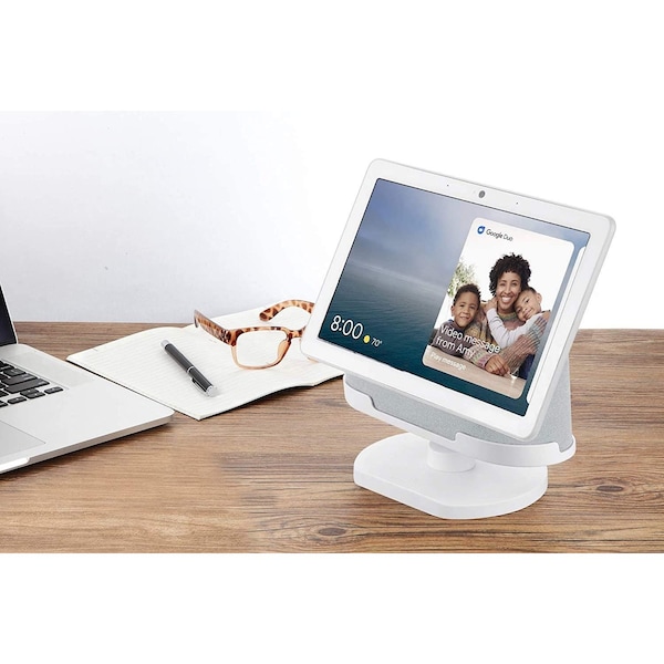 Wasserstein Adjustable Stand, Official Made for Google, for Google Nest Hub Max, Chalk - GoogleHubMaxStaWhtUSA