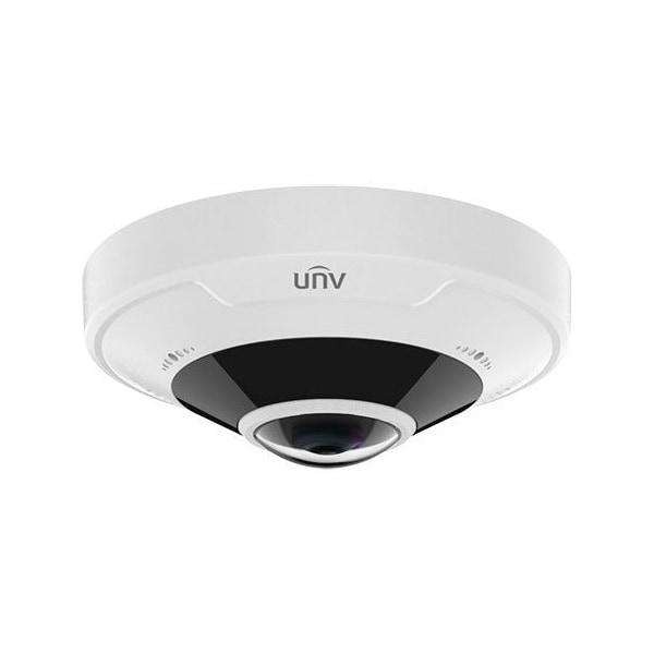 Uniview 12MP IR Fisheye Dome Network Camera 1.8mm Fixed, IR 15m, PoE, H.265, RJ45 - IPC86CEB-AF18KC-I0
