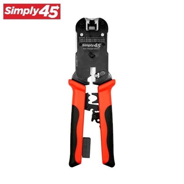 Simply45 ProSeries Heavy Duty RJ45 Crimp Tool for all S45 brand UTP & STP RJ45 Modular Plugs - 1Ea/Blister - SIM-S45-C101