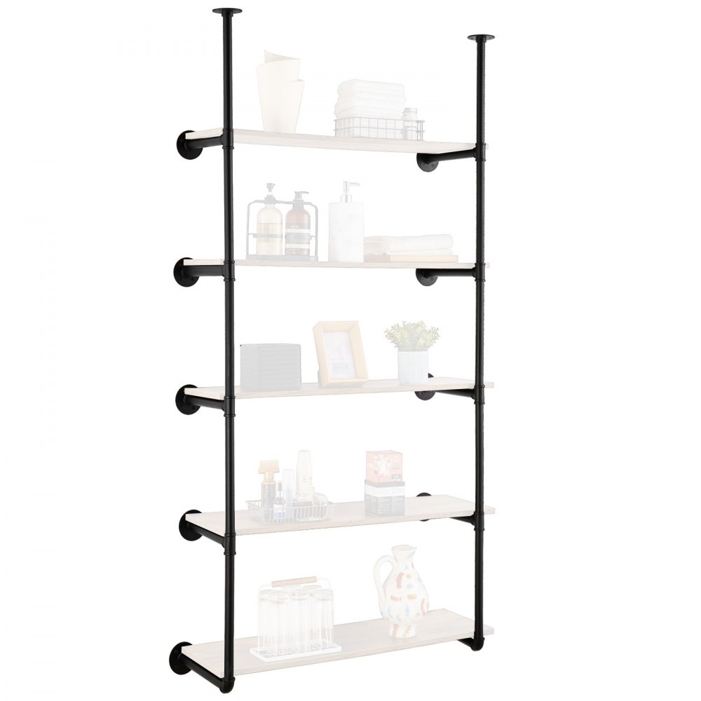 VEVOR Industrial Pipe Shelf 5 Tier 2PCS 11.8in W Wall-Mount Planks NOT Included - JSGZWJYGWMBHDL9HWV0