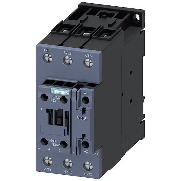 Siemens 120V 3P 50A 1N/O 1N/C Contactr - 3RT2036-1AK60