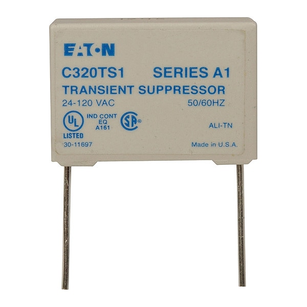 Eaton Cutler-Hammer Transient Surge Suppress, 24-120V, Sz00-2 - C320TS1 

Supresor de sobretensión transitoria Eaton Cutler-Hammer, 24-120V, Sz00-2 - C320TS1