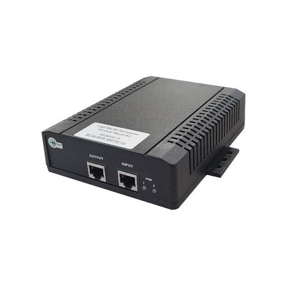 Tycon Systems 100-240VAC Input, 56V 802.3bt 4Pair Gigabit PoE Injector, 90W, with US Power Cord - TP-POE-56GD-BT