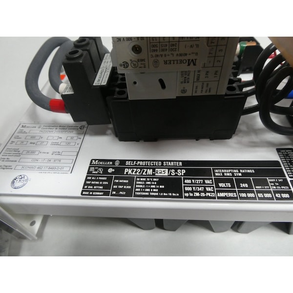 ARRANCADOR DE MOTOR COMBINADO 120V-CA 25HP CUBETA DE ARRANCADOR MCC - PKZ2/ZMR-25/S/SP/FVNR