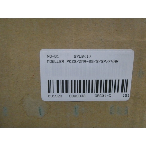 ARRANCADOR DE MOTOR COMBINADO 120V-CA 25HP CUBETA DE ARRANCADOR MCC - PKZ2/ZMR-25/S/SP/FVNR