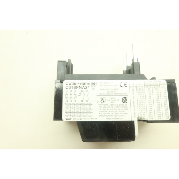 Eaton Cutler-Hammer C316Fna3L Relé de Sobrecarga Térmica de 3.5-5A Amp - C316FNA3L