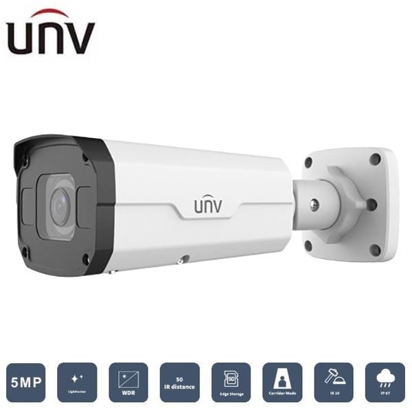 Uniview UNV5MP LightHunter Bullet IP Camera(Premier Protection, WDR, Lowcost Full Cable, PoE, Electrical Interfa - UNV-2325SB-DZK-I0