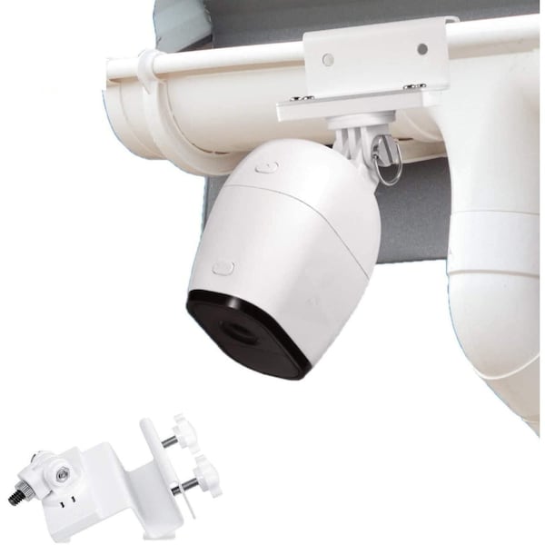 Wasserstein Camera Gutter Mount, Weatherproof, for Arlo Pro/Pro2/Pro3/Pro4/ HD/ Ultra/ Ultra 2, White - GutterArloWhtUSN