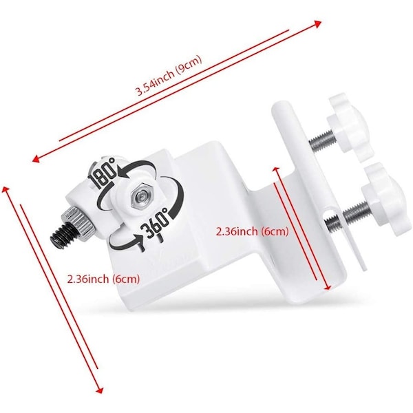 Wasserstein Camera Gutter Mount, Weatherproof, for Arlo Pro/Pro2/Pro3/Pro4/ HD/ Ultra/ Ultra 2, White - GutterArloWhtUSN