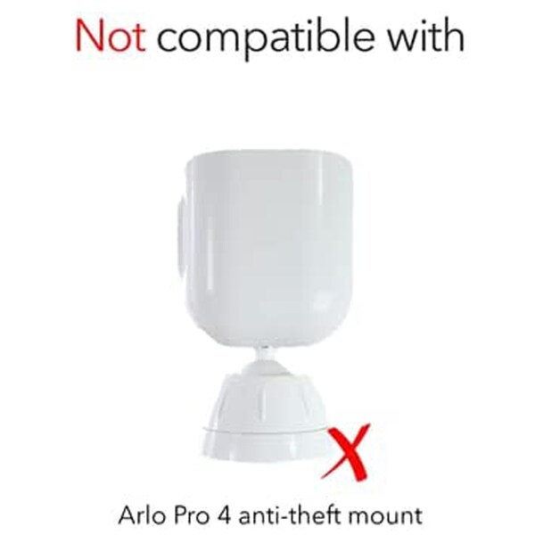 Wasserstein Camera Gutter Mount, Weatherproof, for Arlo Pro/Pro2/Pro3/Pro4/ HD/ Ultra/ Ultra 2, White - GutterArloWhtUSN