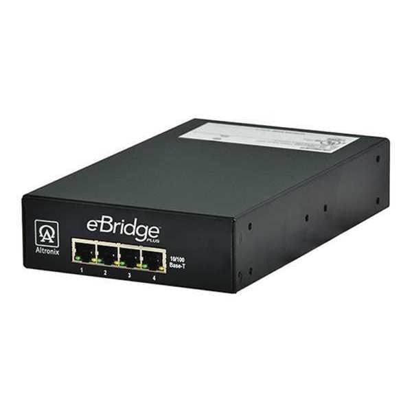 Altronix PoE Extender, 9-1/4" D x 5-1/4" W, Black - EBRIDGE4PCRM