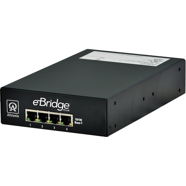 Altronix PoE Extender, 9-1/4" D x 5-1/4" W, Black - EBRIDGE4PCRM