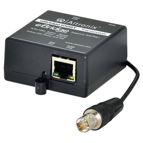 Altronix PoE Transceiver, 2-21/32" L x 2-17/64" W - EBRIDGE100ST