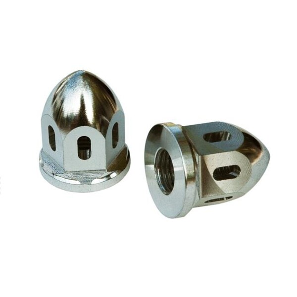 Durablue Durablue 20-1821 2 Piece Front Spindle Nuts - Bullet Aluminum 14 x 1. 5 mm - 20-1821