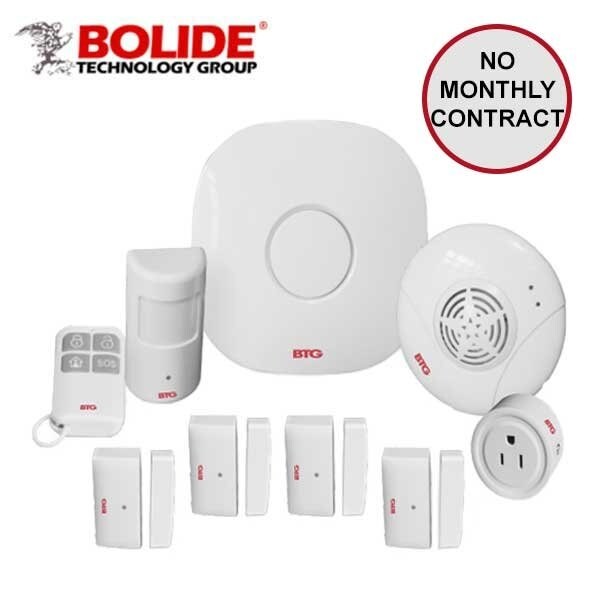 Bolide BTG 9x Piece Wireless Alarm Kit Includes4 contact sensors ideal for doors or windows, 1x P.I.R. sens - BOL-BTG-AK