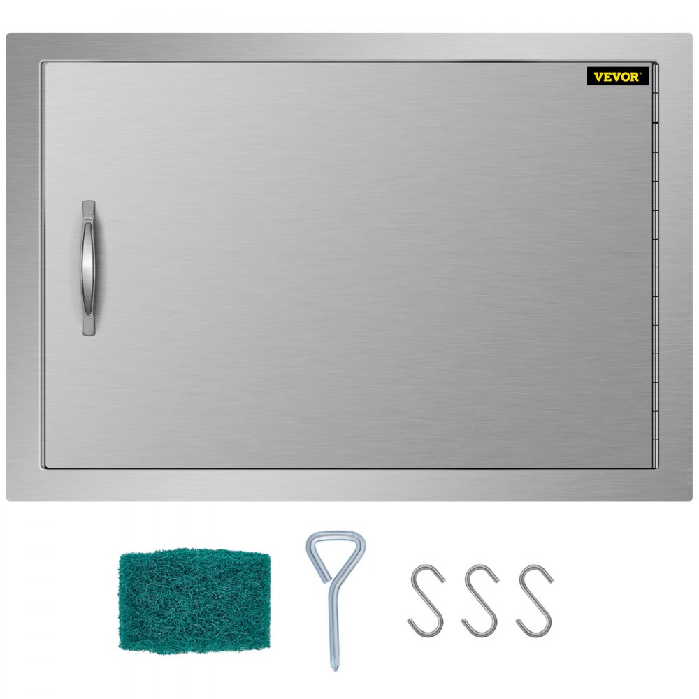 VEVOR BBQ Access Door 24W x 17H Inch, Horizontal Single BBQ Door Stainless Steel, Outdoor Kitchen Doors for BBQ Island, Grill Station, Outside Cabinet - 17X24YCSPCGM00001V0