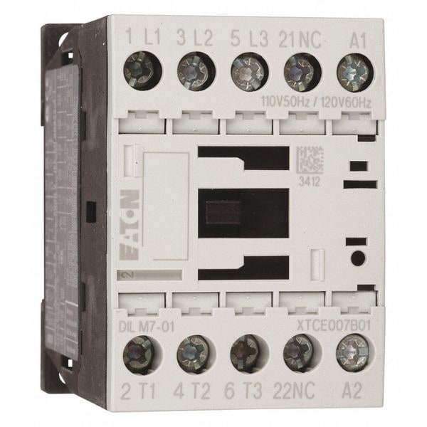 Contacto magnético IEC de Eaton, 3 polos, 24 V DC, 7 A, Reversión: No - XTCE007B01TD