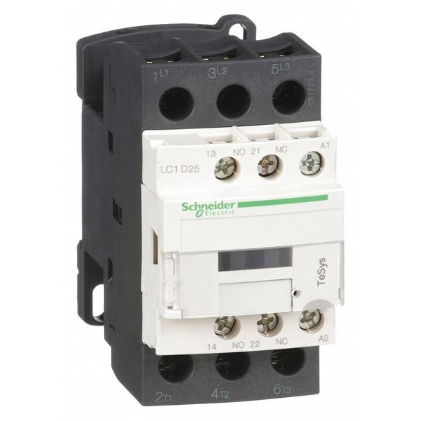Contacto magnético IEC de Schneider Electric, 3 polos, 240 V CA, 25 A, Reversión: No - LC1D25U7