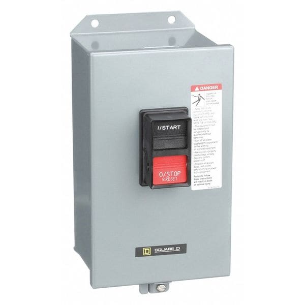 Arrancador manual de motor Square D, NEMA, 16A, 600VAC, 3P - 2510MBA2.