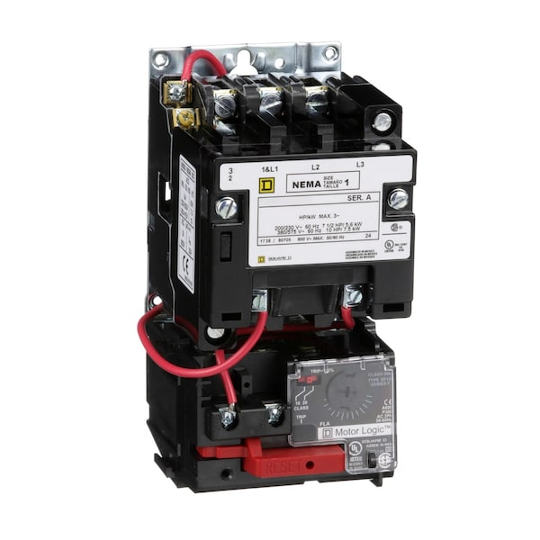 Arrancador de tamaño 1, no inversor, de 3 polos, Mo, sin clasificación NEMA, 110/120V CA, 3 polos - 8536SCO3V02H300S