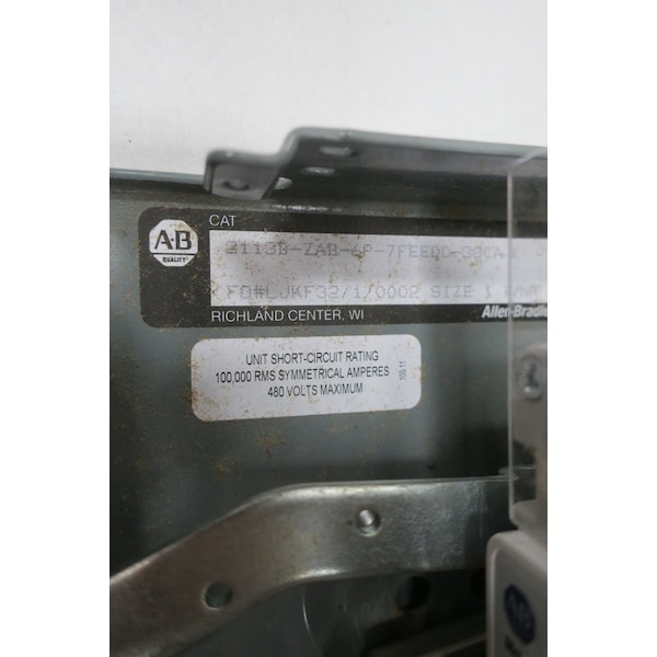 Allen Bradley CENTERLINE 2100 Cubeta de arranque del Centro de Control de Motores (MCC) de TAMAÑO 1 de 10HP  500-BODX21 120V-AC - 2113B-ZAB-6P-7FEEDD-38CA