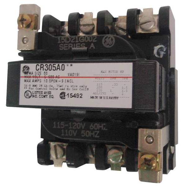 Contactador magnético no reversible de 120VCA, 3P 9A NEMA 00 - CR305A002