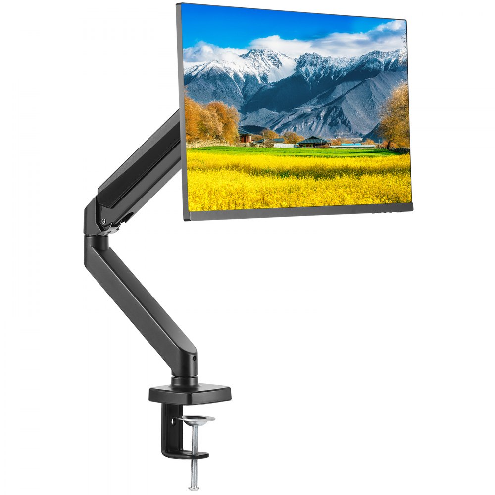 VEVOR Single Monitor Mount for 13"-32" Screens, Gas Spring Monitor Arm, Holds up to 20 lbs, Monitor Arm Desk Mount with C-Clamp/Grommet Mounting Base, VESA Mount 75x75, 100 x100mm - XSQBJDMBQDHBUC1YIV0