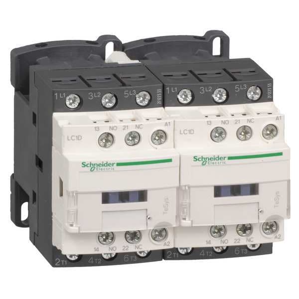 Contactador Magnético IEC de Schneider Electric, 3 Polos, 24 V AC, 9 A, Reversión: Sí - LC2D09B7