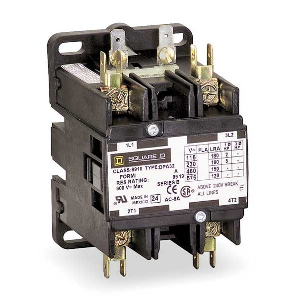 Contactor de propósito definido no reversible de 208/240VAC de 2 polos y 75A - 8910DPA72V09