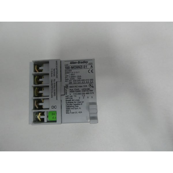 Contactor de CA de 24V-DC 16A 4.5KW de Allen Bradley - 100-M09NZ*2431