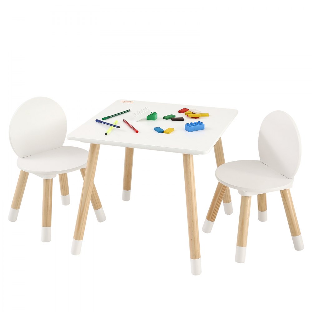 VEVOR Kids Table and 2 Chairs Set, Toddler Table and Chair Set, Children Multi-Activity Table for Art, Craft, Reading, Learning, 1 Table and 2 Chairs - PTETZYYZEYSMMSVPYV0