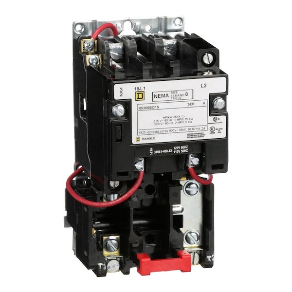 Arrancador 600Vac 18Amp Nema +Opciones, No Clasificado NEMA, 110/120V CA, 2 Polos - 8536SBO1V02S