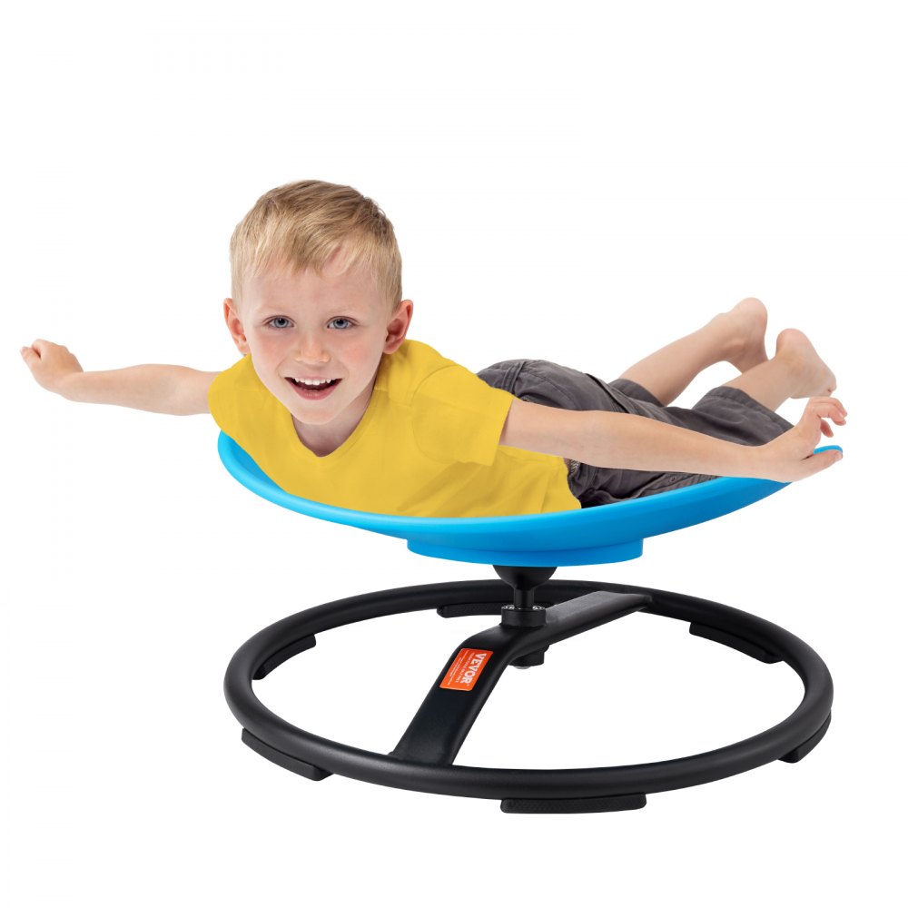 VEVOR Kids Swivel Chair, 220 LBS Capacity, Sensory Spinning Chair, Autistic Kids Sensory Toy Chair with Non-Slip Metal Base, Toddler Sit and Spin Chair for Coordination Balance Focus Training Blue - ETZYYXLS100K207B7V0