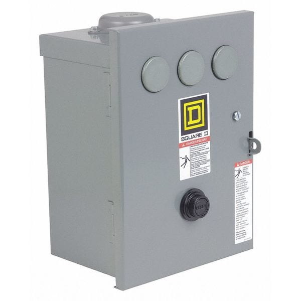 Contactor NEMA y Arrancador de Motor NEMA, Tipo S, no reversible, con gabinete, Tamaño NEMA 00, 0, 1, iluminación 8903SM, NEMA 3R - 9991SCH2.