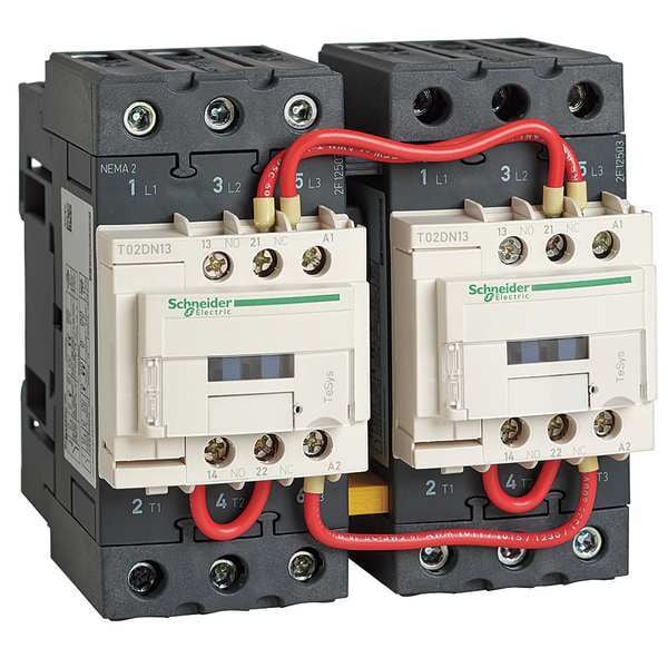 Schneider Electric Contactor Magnético Reversible de 120VAC 3P 45A NEMA 2 - T02DN23G7