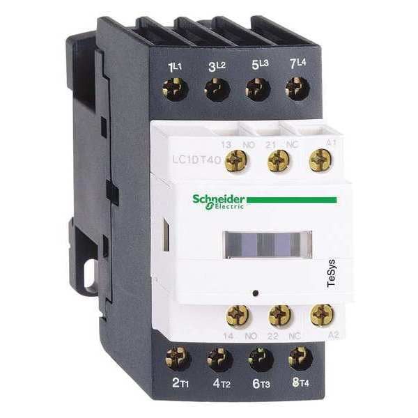 Contacto magnético IEC, 4 polos, 24 V DC, 40 A, Reversa: No - LC1DT40BD
