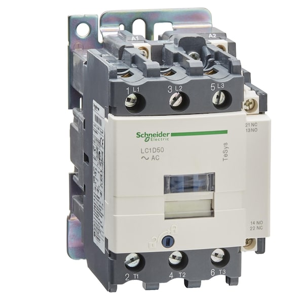 Contactador magnético IEC, 3 Polos, 110 V CA, 50 A - LC1D50F7 de Schneider Electric
