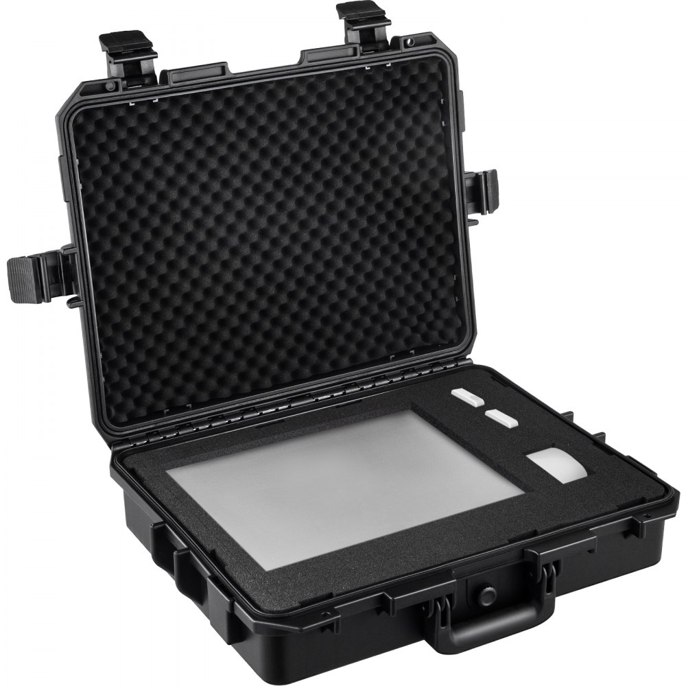 VEVOR Waterproof Hard Case, 20 x 16 x 5 Inches, with Customizable Foam, Portable Protective Hard Camera Case, Shockproof for Laptop, Pistol, Camera, and More, Black - FSBJB1517INCH8NU4V0