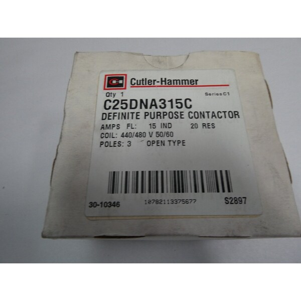 Eaton Cutler-Hammer 440-480V-AC 15A AMP 5HP Otro Contacto - C25DNA315