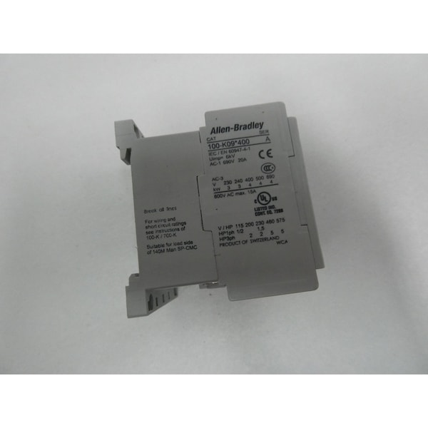 Allen Bradley 24V-CC 15A Amp 5Hp Contacto AC - 100-K09ZJ400